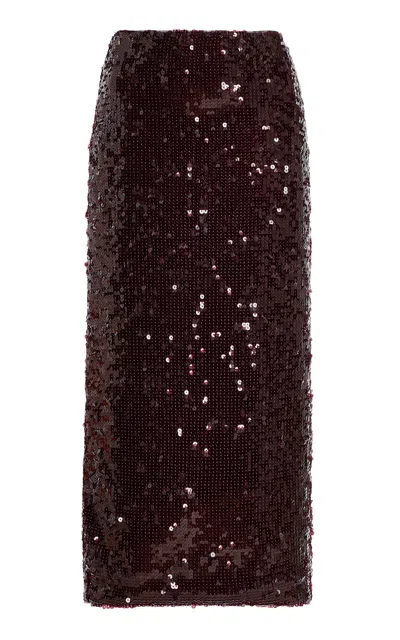 Rotate Birger Christensen Sequined Midi Skirt