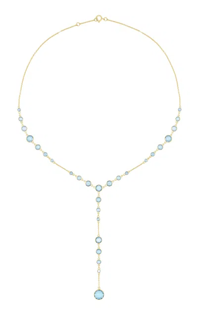 Jia Jia Chakra 14k Yellow Gold  Topaz Lariat Necklace