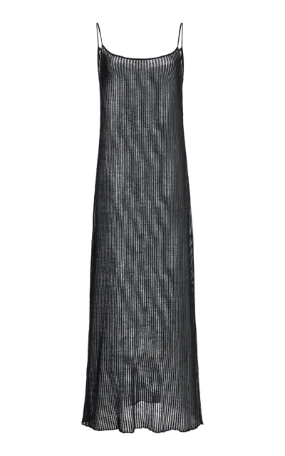 The Frankie Shop Sienna Semi-sheer Linen Maxi Dress