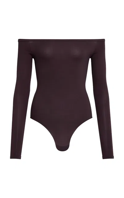 Alaïa Off-the-shoulder Jersey Bodysuit