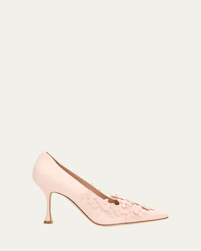 Manolo Blahnik Harneclo Suede Pointed-toe Pumps
