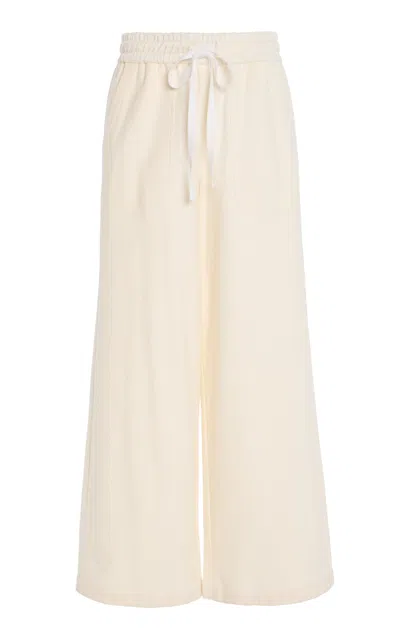 Twp Main St. Cotton-terry Pants In Neutral