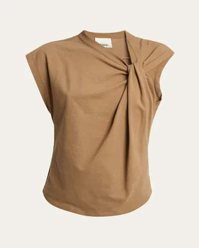 Isabel Marant Nayda Twisted Cap-sleeve T-shirt
