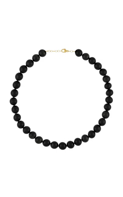 Jia Jia 14k Yellow Gold Obsidian Necklace