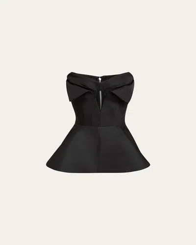 Alexander Mcqueen Alexander Mc Queen Black Corset Top In Silk Blend