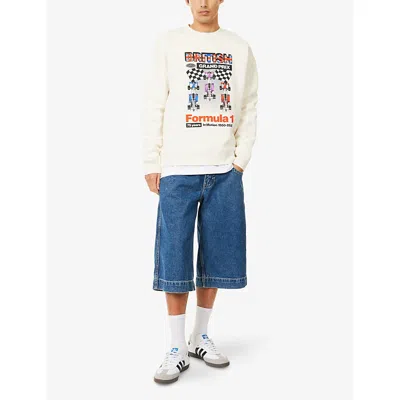 Formula 1 Mens F175 British Grand Prix Replica Crewneck Cotton-blend Sweatshirt White In White