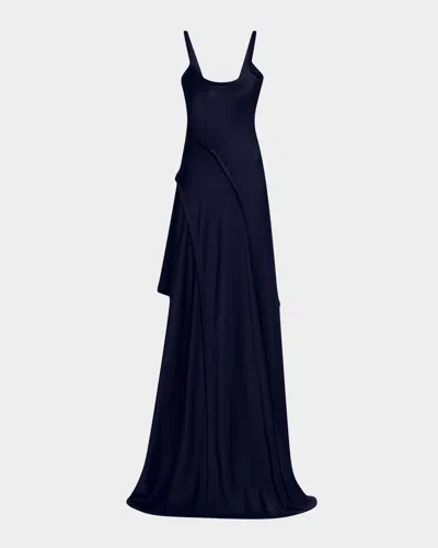 Jason Wu Collection Sleeveless Crepe Back Satin Bias Slip Gown With Slit