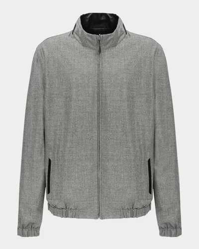 Gorski Men's Reversible Nappa Leather & Cashmere Jacket In Gray