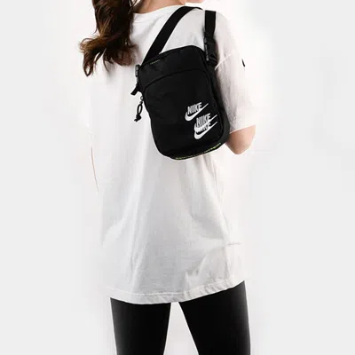 Nike Heritage Embroidered Triple Logo Shoulder Bag 'black'