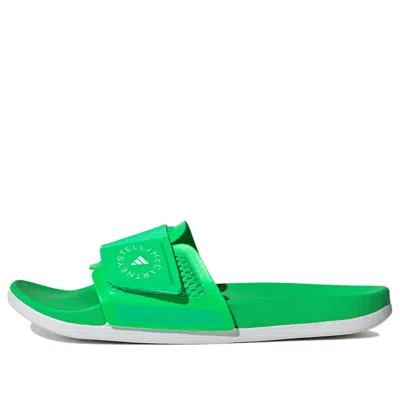 Adidas Originals (wmns) Adidas By Stella Mccartney Slides 'green White'