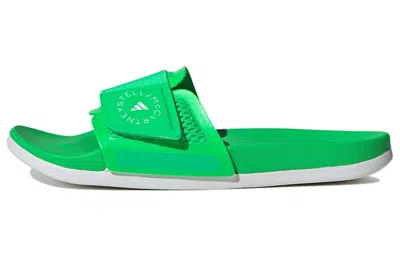 Adidas Originals (wmns) Adidas By Stella Mccartney Slides 'green White'