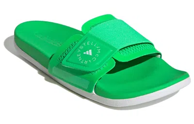 Adidas Originals (wmns) Adidas By Stella Mccartney Slides 'green White'