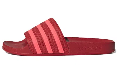 Adidas Originals (wmns) Adidas Adilette Slide 'scarlet' In Red