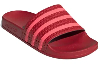 Adidas Originals (wmns) Adidas Adilette Slide 'scarlet' In Red