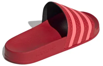 Adidas Originals (wmns) Adidas Adilette Slide 'scarlet' In Red