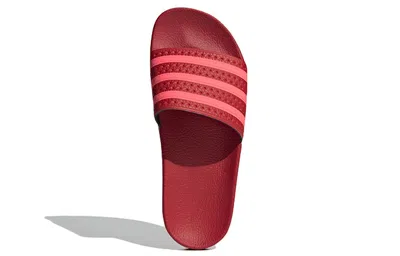 Adidas Originals (wmns) Adidas Adilette Slide 'scarlet' In Red