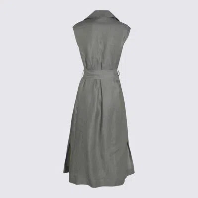 Glanshirt Midi Dress In Gray