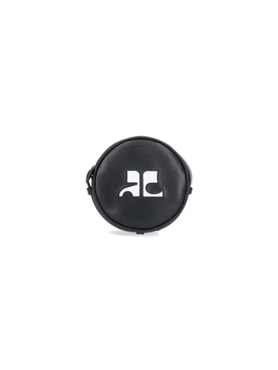 Courrèges Courreges Reedition Leather Circle Bag In Black