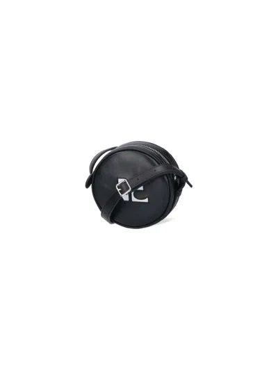 Courrèges Courreges Reedition Leather Circle Bag In Black