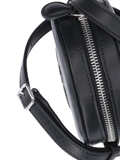 Courrèges Courreges Reedition Leather Circle Bag In Black