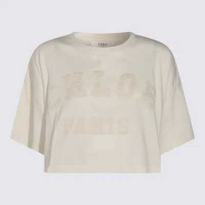 Chloé Biologic Cotton T-shirt With Frontal Logo Patch