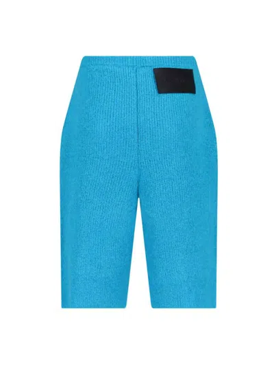Jw Anderson Straight Leg Trousers Elastic Waistband In Blue