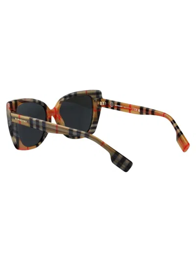 Burberry Womens Grey Be4393 Meryl Cat-eye Checked Acetate Sunglasses In Brown