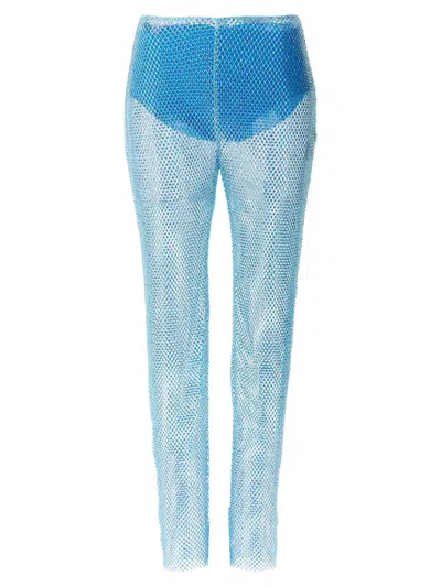 Giuseppe Di Morabito Light Blue Sequin Appliques Pants