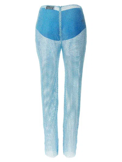 Giuseppe Di Morabito Light Blue Sequin Appliques Pants