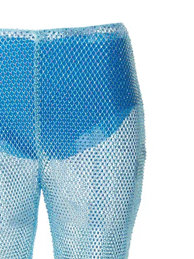 Giuseppe Di Morabito Light Blue Sequin Appliques Pants