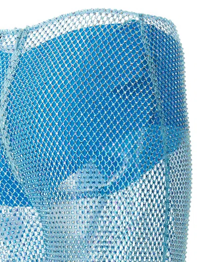Giuseppe Di Morabito Light Blue Sequin Appliques Pants