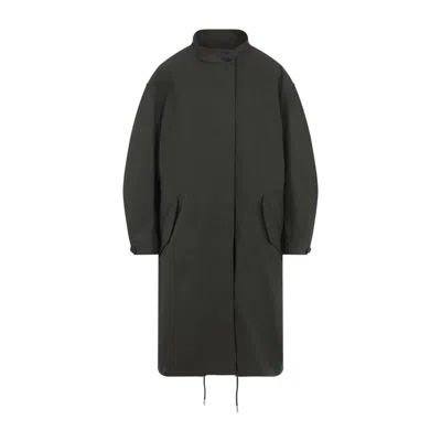 Givenchy Cotton Jacket With Back Slit And Drawstrings In Black