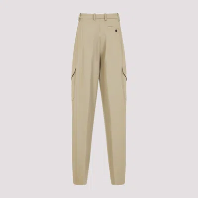 Givenchy Womens Beige Cocoon Straight-leg Cotton-wool Blend Trousers