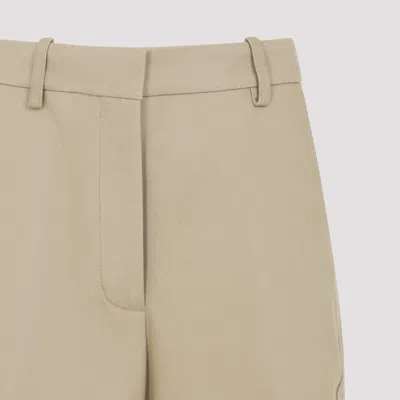 Givenchy Womens Beige Cocoon Straight-leg Cotton-wool Blend Trousers