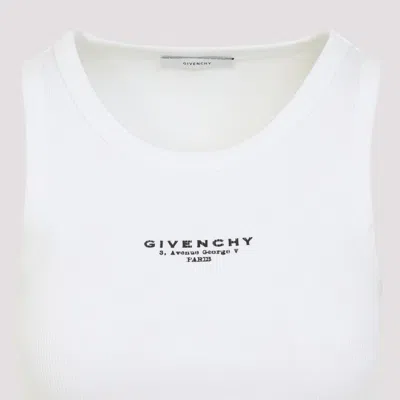Givenchy Slim Tank Top With Logo Print In White