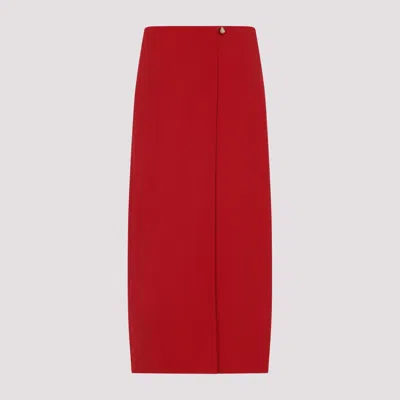 Carven Acetate Midi Skirt Women In Red