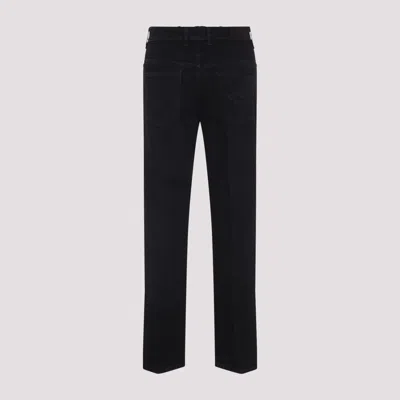 Givenchy Straight-leg Cotton Blend Trousers With Subtle Branding In Black