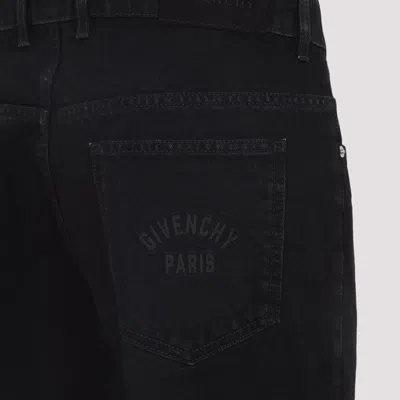 Givenchy Straight-leg Cotton Blend Trousers With Subtle Branding In Black