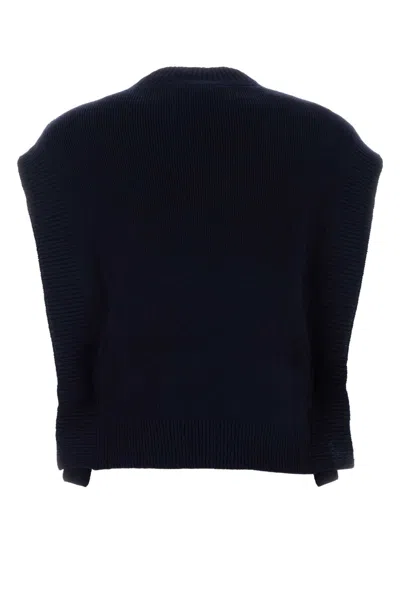 Apc A.p.c. Navy Blue Wool Mathilde Vest In Blue
