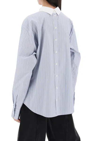 Acne Studios Stripe Detailed Buttoned Shirt In Blue