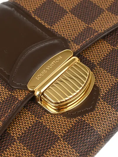 Pre-owned Louis Vuitton 2011 Damier Portefeuille Sistina Wallet In Brown