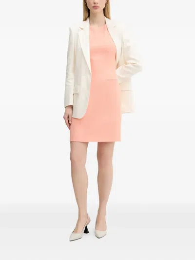 Hugo Boss Sleeveless Pocket-detail Dress In Pink