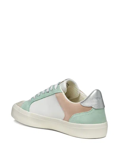 Geox Emmeleny Leather Sneakers In White