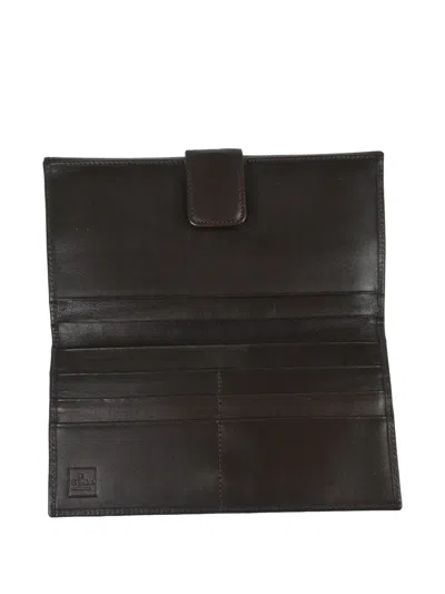 Pre-owned Fendi 2010s Zucca Wallet In Brown