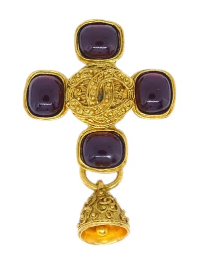 Pre-owned Chanel 1994 Cc Brooch