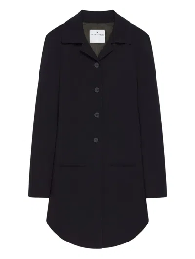 Courrèges Tailored Button-front Coat In Black