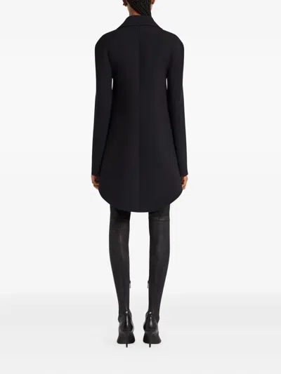 Courrèges Tailored Button-front Coat In Black