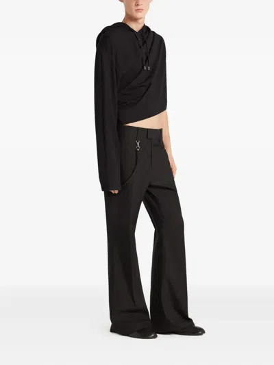 Courrèges Asymmetrical Cropped Hoodie