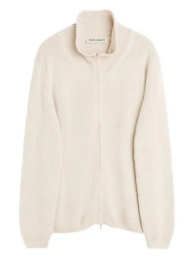 Our Legacy Stand-collar Zip-up Cardigan In Neutral