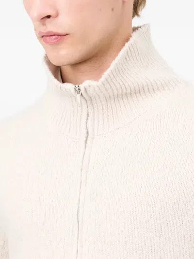 Our Legacy Stand-collar Zip-up Cardigan In Neutral